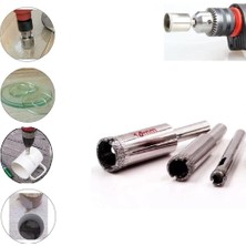 Odea Tr Mermer Granit Fayans Cam Yuvarlak Delme Pancı 3mm 4mm 12MM Elmas Uç Delik Açma Matkap Karot 3 Parça