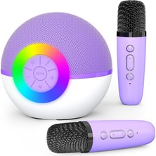 Odea Tr Çocuklar Yetişkinler Için Mini Karaoke Makinesi, 2 Kablosuz Mikrofonlu Taşınabilir Bluetooth Hoparlör, Erkek Kız Çocuklar Için Hediye Oyuncakları 3-12 Yaş Doğum Günü Aile Ev Partisi Hediyesi