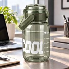 Odea Tr 1250 ml Bpa Free Kulplu Matara Ölçü Çizgili Spor Su Şişesi,yeşil