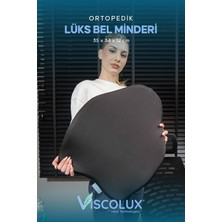 Odea Tr Ortopedik Lüks Bel Destek Yastığı - Premium Visco Bel Destek Minderi Siyah 54X42X9