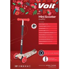 Odea Tr Işıklı Tekerlekli Scooter 5 Yaş Üzeri, Zil ve Grafiti Tasarım