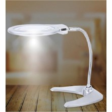 Odea Tr Masa Üstü Işıklı Büyüteç, 130MM, 2x Büyütme, 5x Mini Lup, LED Aydınlatma, Spiralli