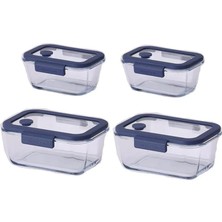 Odea Tr Fika Glace Mavi Vakumlu 4 Parça Saklama Kabı 460 ml + 800 ml