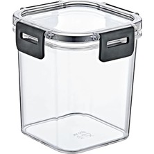 Odea Tr Clear Kare Erzak Kabı - Silikonlu ve Kilitli Kapaklı Saklama Kabı 850 ml 12 x 12,5 cm