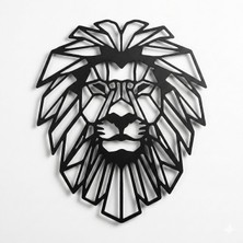 Odea Tr Metal Duvar Sanatı - Aslan Kafası - 3D Duvar Silueti Metal Duvar Dekoru Ev Ofis Dekorasyonu Yatak Odası Oturma Odası Dekor Heykel (30 G x 36 Y / 76X90CM)
