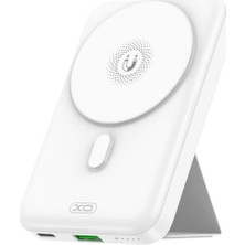 Odea Tr PR211 Magsafe Ile Uyumlu Stand Powerbank, 10000MAH, 15W Kablosuz Şarj, 22.5W Usb-A, 20W Usb-C, Beyaz