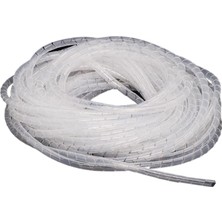 Odea Tr Spiral Kablo Koruyucu Kılıf, 1 Metre Spiral Kablo Sarma Organizatör Kılıfı 4MM-30MM Beyaz ve SIYAH(BLACK,22MM Inside Diameter)