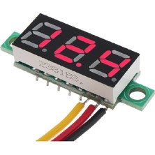 Odea Tr 0.28 Inch Dc 0-100V Mini Digital Voltmetre 3 Kablolu Dc Kırmızı