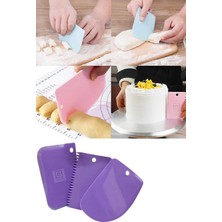 Odea Tr 3lü Set Hamur Kesme ve Kazıma Aparatı Hamur Pasta Börek Kek Çörek Şekillendirici Kesici Kazıyıcı Q04