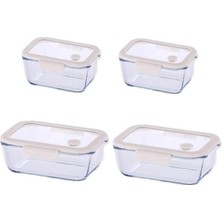 Odea Tr Fika Glace Bej Vakumlu 4 Parça Saklama Kabı 460 ml 800 ml