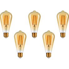 Odea Tr 4W Rustik Ampul 2500K (Amber Işık) ST64-5 Adet