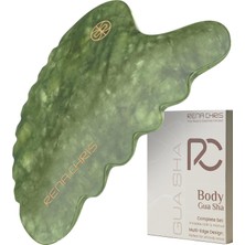 Odea Tr Vücut Gua Sha Araçları, Doğal Xiuyan Yeşim Guasha Aracı, Jawline Şekillendirme ve Şişkinlik Azaltma Için Manuel Masaj Çubukları, Tüm Vücut Cilt Bakımı Hediyesi (Yeşil)