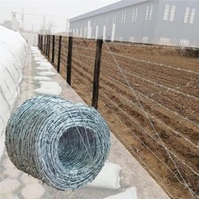 Odea Tr Galvanizli Çelik Dikenli Tel Rulo - Çitler, El Sanatları, Bahçe, Hayvan Korkuluk, Kuş Yemlikleri Için 4 Uçlu Paslanmaz Dikenli Tel - Kolay Katlanır