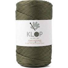 Odea Tr 2mm Polyester Makrome Ipi 230M 200GR Supla ve Çanta Ipliği (Haki)