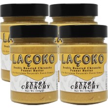Odea Tr Laçoko 1280 Gram Şekersiz, Katkısız, Glutensiz, Vegan, Doğal Çifte Kavrulmuş Parçacıklı (Extra Crunchy) Yer Fıstığı Ezmesi (1280 Gram)