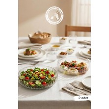 Odea Tr Selen Concept El Yapımı Orta Boy Cam Salata Kasesi 2'li
