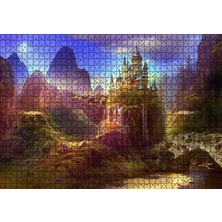Odea Tr Cakatablo Cennet Tepelerindeki Kale Manzarası 1000 Parça Puzzle Yapboz Mdf Ahşap