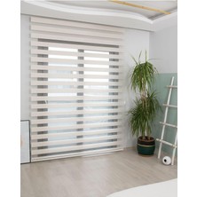 Odea Tr Incilife Zebra Stor Perde, 240 x 200 Cm, Krem, Alüminyum Kasalı İCL492, 240G x 200U cm (1 Panel)