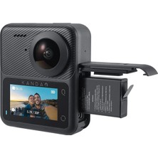 Odea Tr Qoocam 3 Aksiyon Kamerası, 5,7 K 62MP Fotoğraf 60 Fps Hatasız 360 Video Kamera, Çift 1/1.55 Inç Sensörlü Açık Hava Sporları Kamerası ve F1.6 Daha Büyük Açıklık, Su Geçirmez, Stabilizasyon