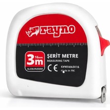 Odea Tr Rayno 3 Metre Şerit Metre 16MM – Profesyonel Ölçü Metresi, Kilitli Çelik Şerit Metre, Dayanıklı Ölçüm Metresi, Inşaat Marangoz ve Ev Kullanımı Için Ölçüm Aleti