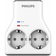 Nevamel® Phılıps CHP7022W/62 2li Akım Korumalı Priz 1140 Joules (BEYAZ)(1923)