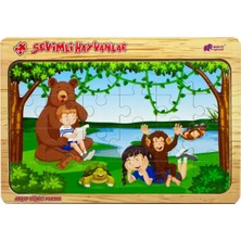 Odea Tr Ahşap Puzzle 24 Parça, Hayvanlar, Unisex