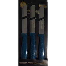 Odea Tr Ind.kap.solingen Paslanmaz Çelik Micro Tırtıklı Mavi Sebze Bıçağı 3 Lü Set