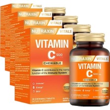 Odea Tr Chewable Vitamin C 500 Mg | Çiğnenebilir Form | Şeker ve Gluten Içermez | 30 Tablet (4 Paketi)