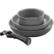 Odea Tr Torre Kızartma Tava Seti 16 cm + 24 cm + 28 cm