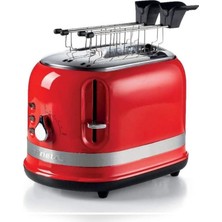 Odea Tr Moderna Ekmek Kızartma Makinesi Kırmızı 0149/00-815 Watt, Metal Gövde, 2 Dilim Kapasite, Buz Çözme, Isıtma, 6 Kızartma Ayarı, Kolay Temizlik, Çıkarılabilir Kırıntı Tepsisi