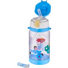 Odea Tr Diller 520 ml Kalın Pipetli Tritan Su Matarası -Taşıma Askılı-Okul Çocuk Matarası -FFD2408