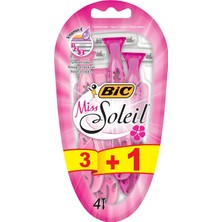 Odea Tr Miss Soleil Kadın Tıraş Bıçağı 4'lü Blister (3 Bıçak), Aloe Vera ile Zenginleştirilmiş Kayganlaştırıcı Jel Şerit