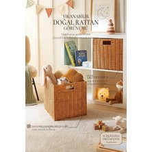 Odea Tr 2'li Çocuk Odası Yıkanabilir Bej Pp Rattan Sepet Set 33 x 33 x 33 cm