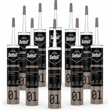 Odea Tr Selsil Genel Amaçlı Beyaz Silikon 280 gr Cam Pvc Seramik Metal Banyo Mutfak Sızdırmazlık Dolgu Malzemesi 10 Adet