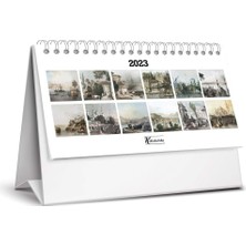 Odea Tr Keskin Color 2023 Yılı Karton Üçgen Masa Takvimi, 13,5X20 Cm, Gravür