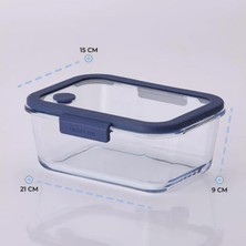 Odea Tr Fika Glace Vakumlu Cam Saklama Kabı 1200 ml Mavi