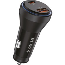 Odea Tr 65W Çift Portlu Hızlı Araç Şarj Cihazı – Usb-C Pd & Usb-A Qc Akıllı Koruma