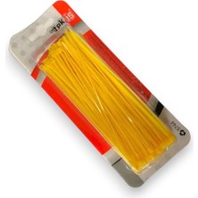 Odea Tr Tek-Iş Sarı Plastik Kablo Bağı | 140MM x 2.5mm | 50 Adet | Dayanıklı Cırt Kelepçe | Kablo Düzenleyici Set