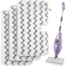 Odea Tr Ovma Şeritleri ile Buharlı Paspas Pedleri Mikrofiber Yedek Ped Köpekbalığı Buharlı Cep Paspas S3500 Serisi S3501 S3601 S3550 S3801 S3901 SE450 S3601D S3901D (3pc-Beyaz)