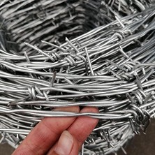 Odea Tr Galvanizli Dikenli Tel Çit, Yüksek Mukavemetli, 120 M Çelik Tel, Bahçe ve El Sanatları Için, Çift Pervaneli Bobinler, Hayvanlara Dayanıklı, Dış Tel Kolay Yapılır