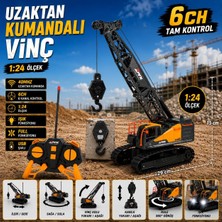 Odea Tr Uzaktan Kumandalı Vinç Oyuncak 1:24 Ölçek 6ch Işıklı
