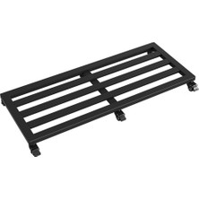 Odea Tr Tekerlekli Büyük Metal Bitki Standı - 40 x 100 Cm, Tekerlekli Saksı Tepsisi, Siyah Sağlam Taban, Iç ve Dış Mekan Bitkileri Için Çok Yönlü Stand, Su Için Ideal
