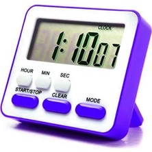 Odea Tr Mor- Dijital Mutfak-Öğrenci-Spor Zamanlayıcısı 24 Saat Geri Sayım Alarm ZK-2206 Alarm