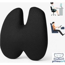 Odea Tr Pillowart Ortopedik Bel Minderi Visco Sırt Minderi Ofis, Ev, Araç Bel Destek Minderi Siyah