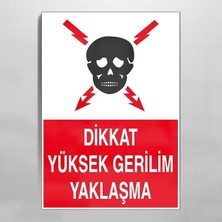 Odea Tr Dikkat Yüksek Gerilim Yaklaşma Uyarı Levhası 30X40CM