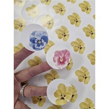 Odea Tr Renkli Çiçekli Sticker 4 cm - 70 Adet