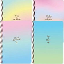 Odea Tr A4 80 Yaprak Çizgili Karton Kapak Spiral Peritozu Defter