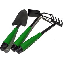 Odea Tr Kürekli Tırmıklı Çapalı Dayanıklı ve Sağlam 3'lü Bahçe Çapa Seti 31CM Uzunlukta Sağlam ve Dayanıklı