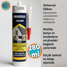 Odea Tr (6 Adet) Universal Silikon Genel Amaçlı 280 ml Iç Dış Mekan Su Geçirmez Sızdırmazlık Beyaz
