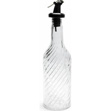 Odea Tr Şeffaf Cam Yağlık ve Sirkelik, 400 Ml, Siyah Kapaklı, Az Döken Tasarım, Sofra ve Mutfak Için Zarif Sunum Şişesi